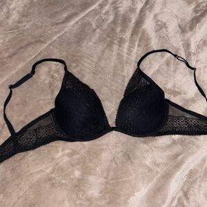 Victorias Secret black lace bra.